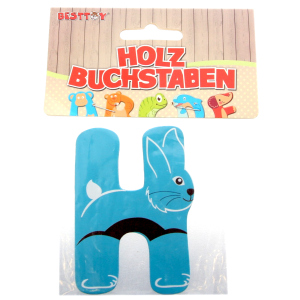 Besttoy - Holzbuchstabe - H - blau