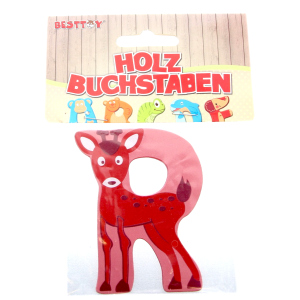 Besttoy - Holzbuchstabe - R - rot
