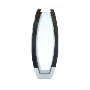 Vase - aus Glas - oval - verspiegelt - ca. 17,5 x 7 x 45 cm