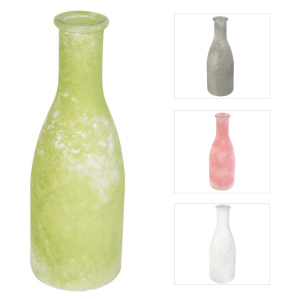 Vase - aus Glas - ca. 6,5 x 18,5 cm - verschiedene Farben