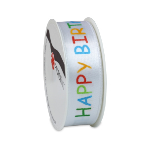 Geschenkband - Happy Birthday - ca. 3 m x 25 mm