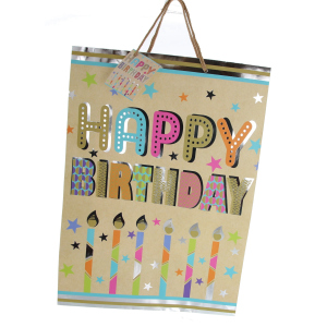 Geschenktasche Happy Birthday - ca. 33 x 10 x 45,5 cm