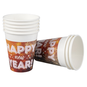 8 Becher - Happy New Year - 200 ml
