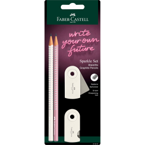 Sparkle Set -  Bleistifte, Radierer, Spitzer - pearl rosé/coconut milk
