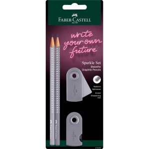 Sparkle Set -  Bleistifte, Radierer, Spitzer -  pearl grau