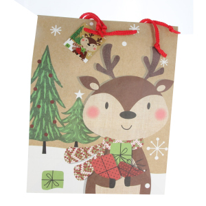 Geschenktasche Rentier - ca. 26 x 32 x 12,5 cm
