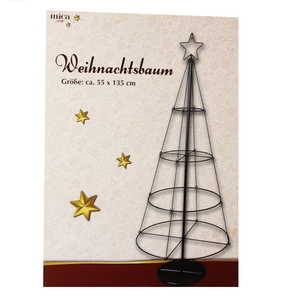 Weihnachtsbaum - schwarz - Maße ca. 55 x 135 cm