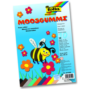 Folia - Moosgummi, 20x29cm, 10 Blatt