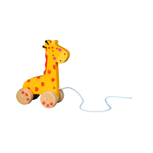 Besttoy - Nachziehtier - Giraffe - gelb