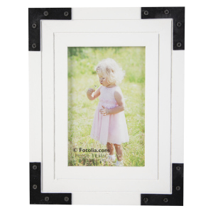 Bilderrahmen - aus Holz - ca. 18 x 1 x 23 cm - weiß