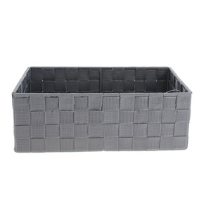 Aufbewahrungsbox grau - aus Textil - ca. 31 x 16 x 11 cm
