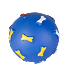 Hundespielzeug - Ball - Pfoten blau - ca. 9 cm