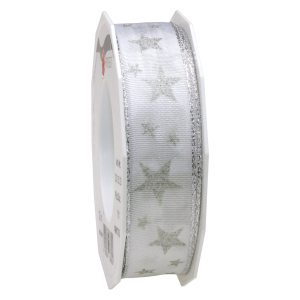Geschenkband - weiß - ca. 300 x 2,5 cm