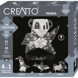 CREATTO - Panda - 3D Puzzle mit LED-Lichtern
