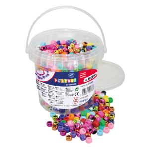 Bunte Bastelperlen Basis - Metallic Mix - ca. 1000 Stück