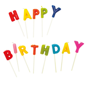 Kerzenset - Happy birthday - 13-teilig