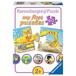 Puzzle - Tierische Baustelle - 9 x 2 Teile - my first puzzles