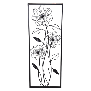 Wanddeko - Blumen - ca. 34,5 x 2 x 91 cm