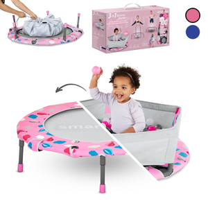 smarTrike Trampolin - ca. 90 cm - 3-in-1 Activity Center - pink