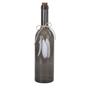 LED-Flasche - Traumfänger - aus Glas - ca. 7 x 29 cm