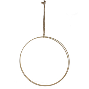 Dekohänger Kreis gold - aus Metall - ca. 30 x 0,5 x 30 cm - 2 Stück