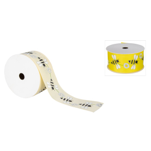 Dekoband - Bienen - ca. 500 x 4 cm - 1 Stück