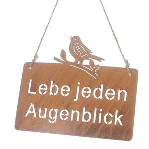 Dekohänger - Rostoptik - aus Metall - ca. 25 x 20,5 cm