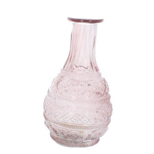 Vase rosa bauchig - aus Glas - ca. 9,5 x 17 cm
