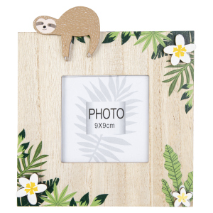 Bilderrahmen - Faultier - aus Holz - ca. 23 x 2 x 20 cm