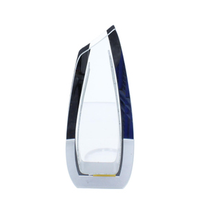 Vase mit Spiegelrand - aus Glas 