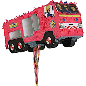 Zieh-Piñata - Feuerwehrmann Sam - ca. 50 x 20,5 x 17 cm