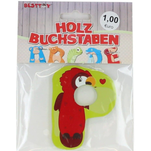 Besttoy - Holzbuchstabe - P - grün - Papagei