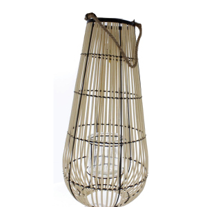Laterne konisch - aus Rattan - ca. 15 x 63 cm
