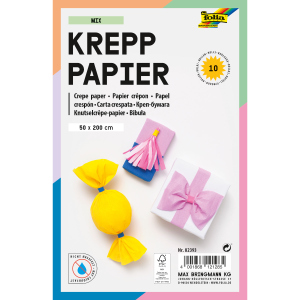 10 Krepppapier-Rollen MIX - 50 x 200 cm