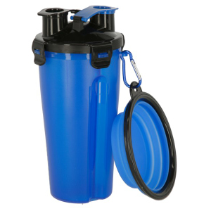 Hundezubehör - Futter- und Wasserbehälter - blau