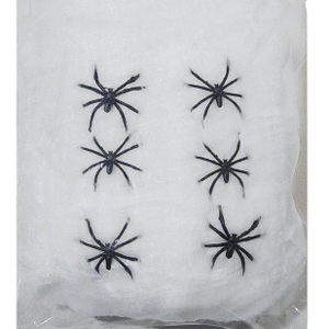 Spinnennetz - ca. 100 g - mit 6 Spinnen