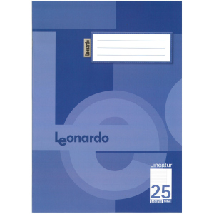 Schulheft - DIN A4 - Lineatur 25 - liniert mit Rand - 16 Blatt
