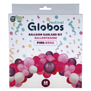 DIY - Ballongirlande - pink-rosa-weiß-lila