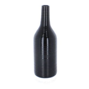 Vase Flasche schwarz - ca. 7 x 7 x 20 cm