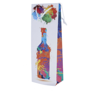 Flaschentasche bunte Flasche - ca. 13 x 8,5 x 36 cm