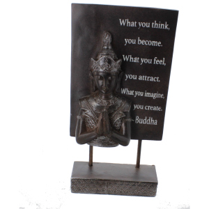 Schild Buddha - ca. 19,5 x 9,5 x 37,5 cm