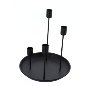 Adventskerzenhalter - schwarz - ca. 21,5 x 26,5 cm