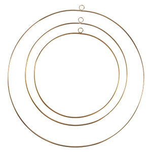 Dekohänger - Ringe - 3 Stück - gold