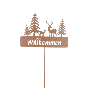 Pflanzenstecker - Willkommen - ca. 30 x 109,5 cm