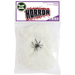 Spinnennetz leuchtend - ca. 20 g - mit 1 Spinne