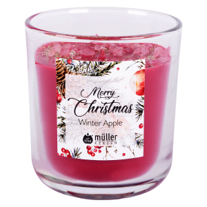 Duftkerze im Glas - ca. 8 x 9 cm - Winterapfel