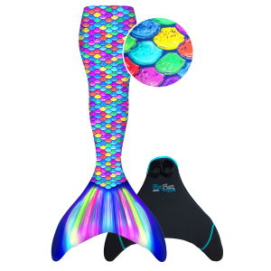 Fin Fun - Meerjungfrau Schwimmflosse Rainbow - Gr. S/M