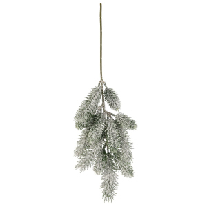 Tannenzweig verschneit - aus Kunststoff - 68 cm