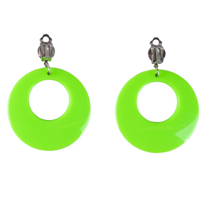 Faschingsschmuck - Ohrringe - neongrün