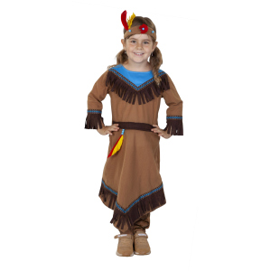 Kostüm - Amerikanische Ureinwohnerin - für Kinder - 3-teilig - verschiedene Größen